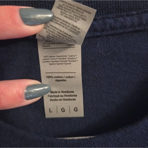 Gildan Heavy Cotton Best Papa By Par Navy T-Shirt - Picture 3 of 4